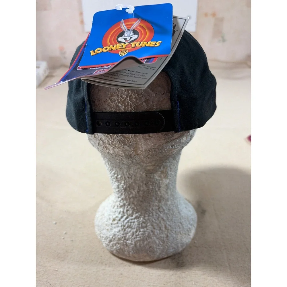 Vintage 1999‎ Looney Tunes Taz Countdown 2000 LCD Display Hat Blue Black NWT